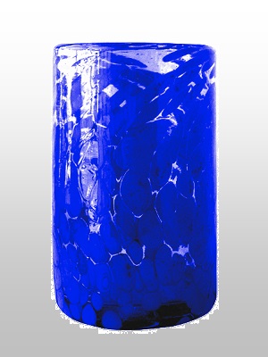 MEXICAN-GLASSWARE / Cobalt-Blue-Confetti-drinking-glass