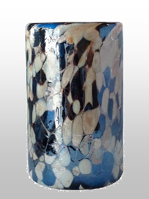 Wholesale MEXICAN GLASSWARE / Pearly-Blue-Confetti-drinking-glass